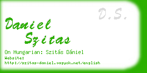 daniel szitas business card